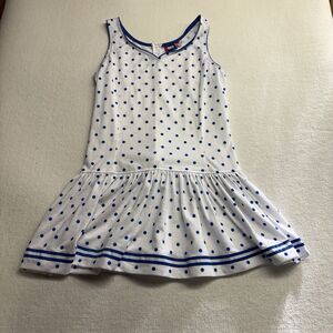 Vintage 80s Polka Dot Mini Dress Scooter Drop Waist Tail-S